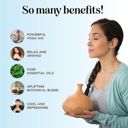 Mint Essential Oil Blend for Diffuser - Refreshing Mint Oil Diffuser Essential Oils with Cooling Peppermint Spearmint Bergamot and Eucalyptus Oils - Pure Aromatherapy Oils for Diffuser