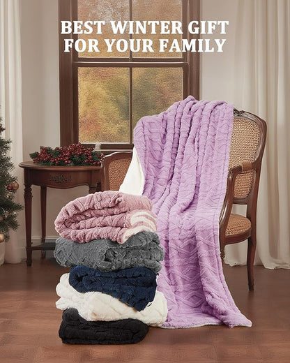 CAROMIO Electric Blanket Twin Size - Thick Tufted Sherpa Heated Blanket Twin with 10 Heating Levels and 10 Time Settings, ETL Certified Machine Washable Fast Heating Blanket Twin 62"×84", Grey