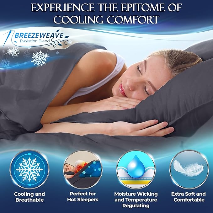 DECOLURE Cooling Sheets Full Set 4pcs - Luxurious & Ultra-Soft Full Size Cooling Sheets for Hot Sleepers - Comfortable Bamboo Viscose Microfiber Full Cooling Bed Sheets w/Deep Pockets (Graphite)