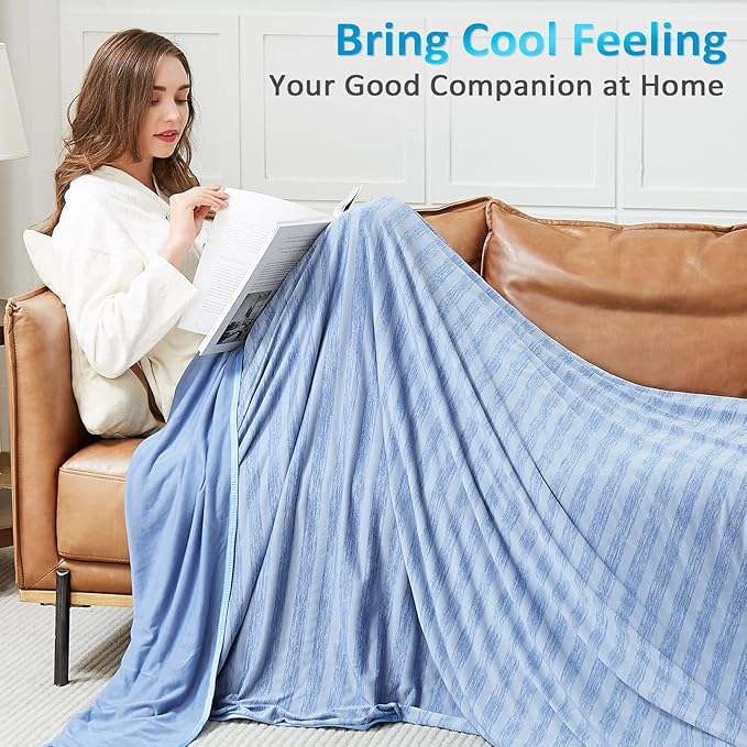 Guohaoi Cooling Blanket (90"x90"Queen Size) for Hot Sleepers and Night Sweats,100% Oeko-Tex Certified,Arc-Chill Q-Max >0.5 Cool Fiber,Ultra Cold Breathable,Comfortable,All-Season.