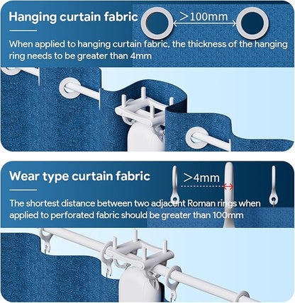 Smart Motorized Curtain Opener and Closer Roman Rod Mounting Accessories, Roman Rod Ring, Dedicated to the Installation of Liutangfly Electric Curtain Robot Used In the Roman Rod