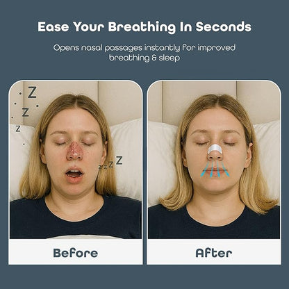 SleepHabits 45PC Breathing Strips, Non-Toxic 3rd Party Tested Nose Strips for Breathing | Nasal Strips for Snoring Solution | Extra Strength for Sensitive Skin | Nasal Strips for Sleeping, Lavender