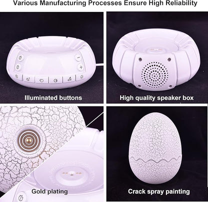 Novelty Alarm Clock with Sunrise Simulation Dragon Egg lamp, 20 Soothing Sounds & Bluetooth Speaker, Portable Touch Control Egg Night Light, Timer Sleep Aid, Unique Gift/Decor
