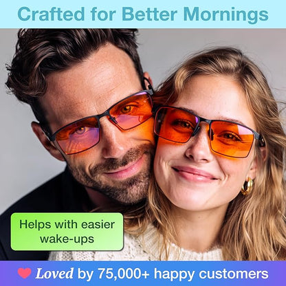 Orange Blue Light Blocking Glasses for Better Sleep - Premium Carbon Fiber Amber Computer Migraine Glasses for Women & Men - Gaming Glasses - TV Blue Light Blockers Gamer Glasses for Eye Strain