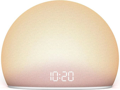 HOUSBAY Sunrise Alarm Clock, White Noise Sound Machine for Bedroom | Natural Wake-Up Light with Gentle Alarm Sounds, 20 Soothing Sleep Aids, Dimmable Display, Screen-Free Design - Pink