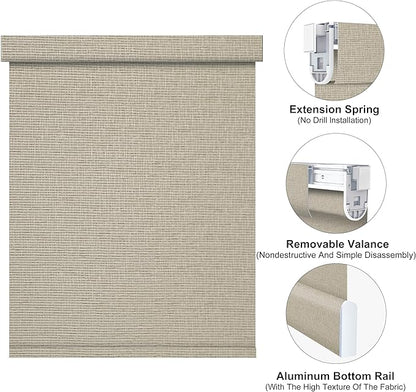 Bringnox No Drill Motorized Blinds with Remote,Blackout Windows,with Apple Homekit,Alexa,Google, with App,Voice Control Custom Size
