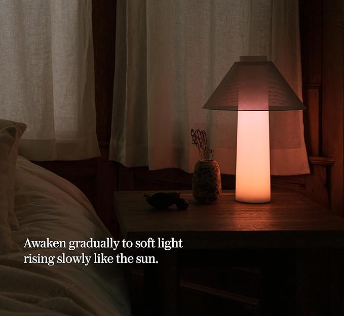 Loftie Smart Lamp - Sunrise Alarm, Wake-Up Light, Custom Color Modes, Nightstand Lamp Room Decor, Red Lights for Sleep, Morning & Evening Routines, Modern Table Lamps for Bedroom Decor (Pistachio)