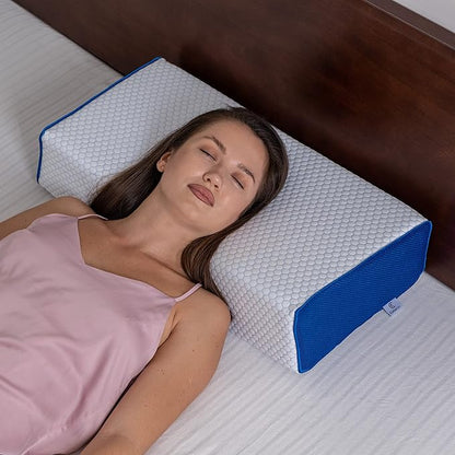 Cube Pillow for Side Sleepers – Adjustable Height 4–5" – Cooling Memory Foam – Cervical Pillow for Neck & Shoulder Pain Relief – Rectangular Pillow with Washable Ventilated Cover & Sleeping Mask