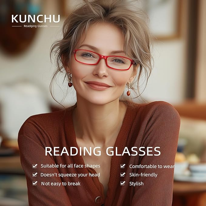Reading Glasses for Women Men - 5 Pack Blue Light Blocking Spring Hinge Computer Readers Anti Glare UV Eyeglasses