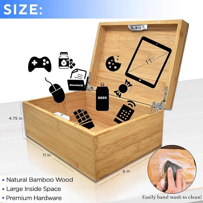 Timed LockBox Habit Control App - Bluetooth Lock Box with Timer to Reduce Screen Time, Unplug from Video Games, Snacks, Socials - Simple, Timer & Schedule Modes - 366 Days Time Locking Container