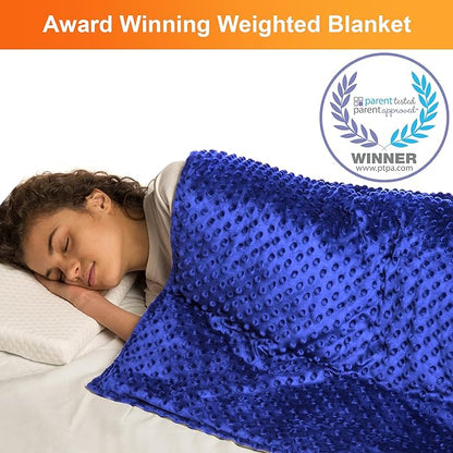 Super Soft Weighted Blanket for Kids with Removable Cover - 10 Lbs 48'' x 72'' Comfortable Children Heavy Blanket for Boys and Girls - Comforting Kids Weighted Blanket