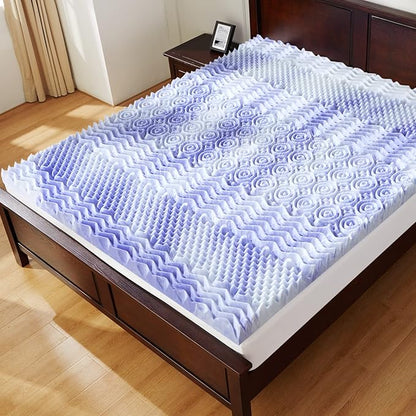 Dreamsmith 3 Inch Mattress Topper 7-Zone Memory Foam Mattress Topper Pressure Relief Soft Mattress Pad, CertiPUR-US Certified, King Size Bed