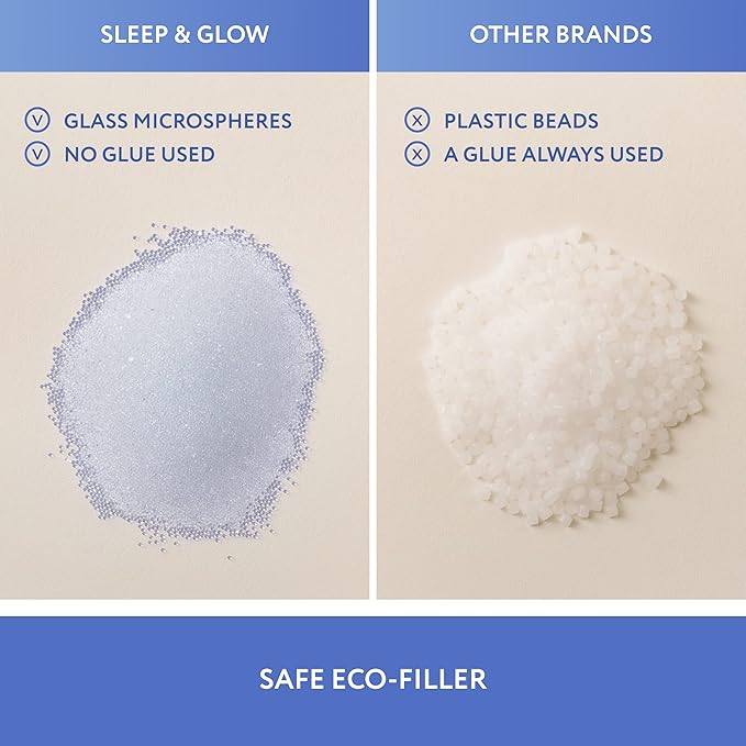 SLEEP & GLOW Cooling Weighted Blanket Premium 400 TC Cotton with Glass Beads & No Glue All Season Breathable Heavy Blanket - 10 LBS Single Size 48” x 72” (White)