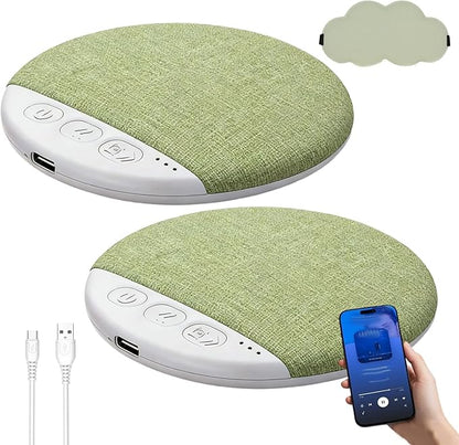 Bluetooth Pillow Speaker, Pillow Speaker for Sleeping – Ultra‑Thin Sleep Headphone Pillow Speaker with Bluetooth/Audio, Comfortable All‑Night Listening for Music, Meditation & Sleep Sounds (2*Green)