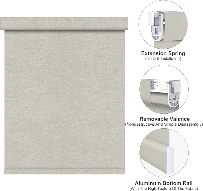 Bringnox No Drill Motorized Blinds with Remote,Blackout Windows,with Apple Homekit,Alexa,Google, with App,Voice Control Custom Size