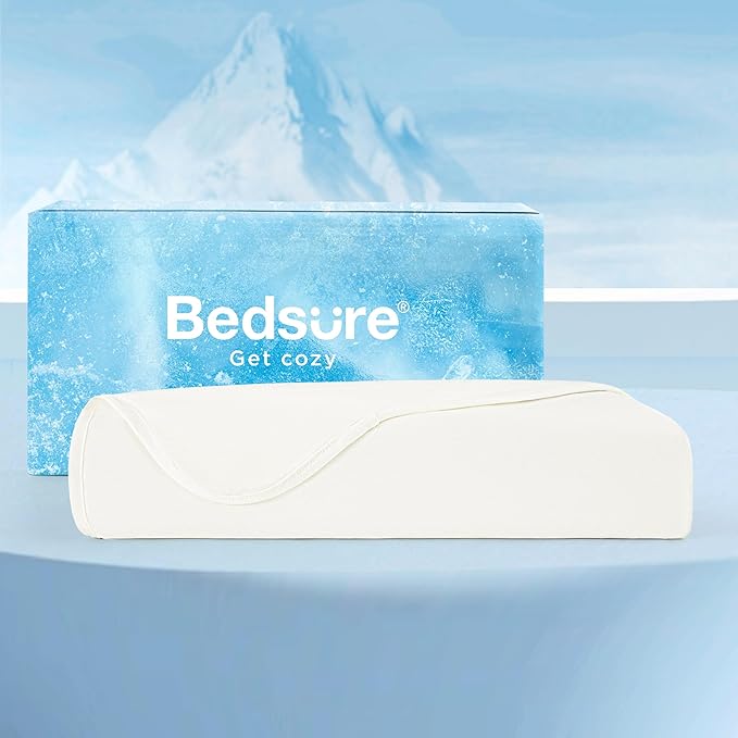 Bedsure Off White Cooling Blanket King Size for Hot Sleepers - Summer Cold Blanket for King Size Bed with Rayon Derived from Bamboo, Ice Cool Cold Arc-Chill Thin Summer Bedding Essentials, 108x90