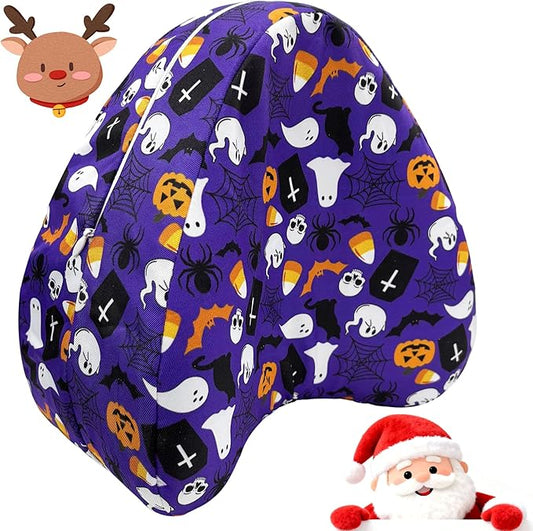 Knee Pillowcase for Contour Legacy Knee Pillow, Invisible Zippered & Anti-Pilling, Soft Halloween Christmas Gothic Decor, Unique Gift for Her/Him (Purple Galaxy)