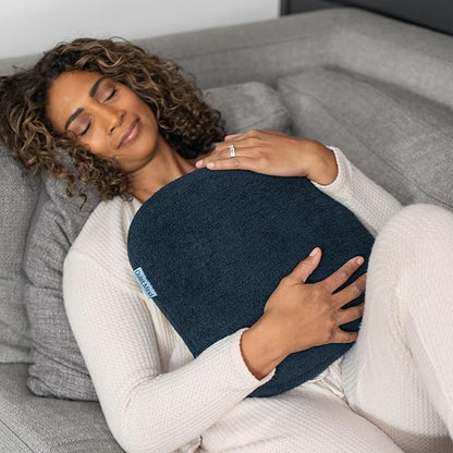 Quiet Mind Weighted Pillow for Adults 6 Lbs - Get Better Sleep - Sustainably Made and Chemical Free - Machine Washable (Small, Blueberry)