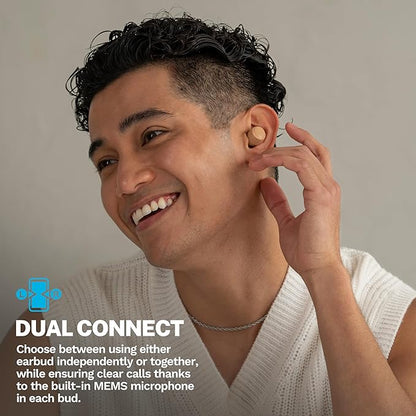 JLab Go Air Pop+ Tones True Wireless Earbuds, in Ear Headphones, Bluetooth Earphones, 35H Playtime Ear Buds, Bluetooth Earbuds with Microphone, USB-C Charging Case, Dual Connect, EQ3 Sound, (728 N)