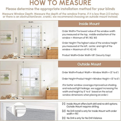Kincmo No Drill Motorized Blinds with Remote, 100% Blackout Roller Shades for Windows, Custom Electric Blinds Compatible with Alexa, Apple Homekit, Google Home (100% Blackout Weave Grey)