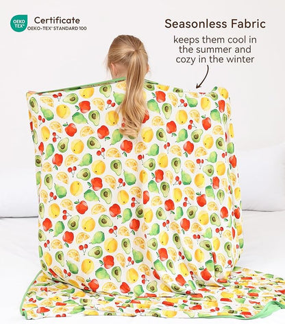 Premium Baby Blankets, Soft Viscose from Bamboo Blanket for Boys and Girls, Nursery Crib Bedding Quilt for Newborn and Toddler, Cooling for Hot Sleepers, 50'' x 50'' Fruit