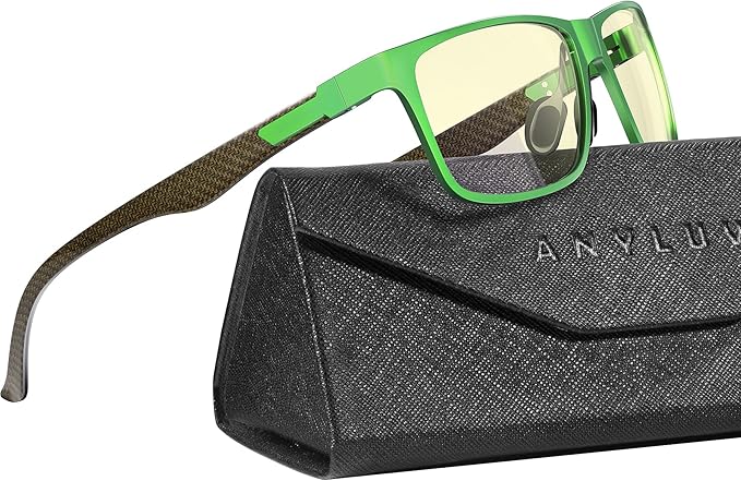 ANYLUV Blue Light Blocking Glasses Men Computer Gaming Glasses Lightweight Al-Mg Metal Anti Eyestrain Eye Protection