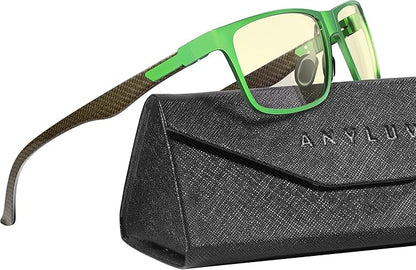 ANYLUV Blue Light Blocking Glasses Men Computer Gaming Glasses Lightweight Al-Mg Metal Anti Eyestrain Eye Protection