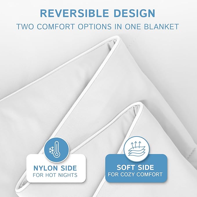 Four Seasons Essentials Cooling Comforter - Queen Size 90" x 90" - White
