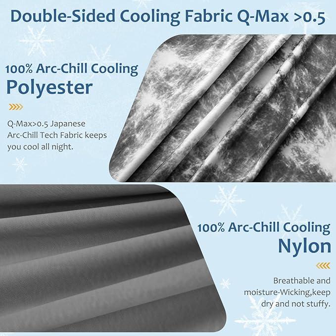 Marchpower Cooling Blanket for Kids, Cool Blankets for Hot Sleepers, Arc-Chill Double-Sided Cooling Fabric Q-Max>0.5, Tie Dye Summer Blanket Cold Blankets for Sleeping