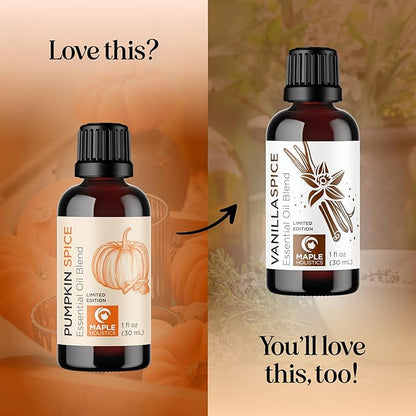 Pumpkin Spice Essential Oil Blend - Warm & Cozy Pumpkin Spice Oil for Diffuser Candles Soaps & DIYs with Real Nutmeg Cinnamon Clove & Ginger Extracts - Fall Scented Aromatherapy Blend (1 Fl Oz)