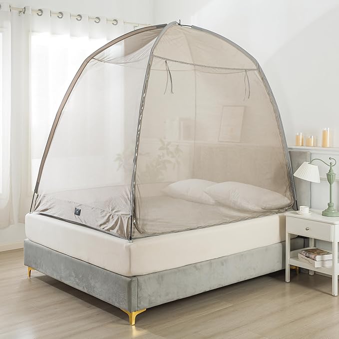 Silver Coated Mesh Anti Radiation Bed Tent for Kids, EMF Protection Mosquite Net, Twin XL Size, (1pks, L205xW100xH160cm) (Twin XL(L205xW100xH160cm))
