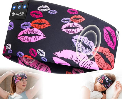 LOVE EYE Sleep Headphones Wireless Headband Headphones Bluetooth 5.4 for Side Sleeper Bluetooth Headband Earphones for Sports for tech Gadgets Gifts