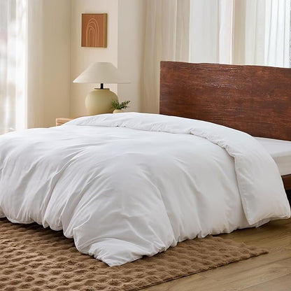 Bedsure Duvet Cover Oversized King Size - Only Includes 1 Duvet Cover (120"x98"), Hotel Luxury Soft Double Brushed All Season Bedding for Kids & Adults, Zipper Closure, NO Comforter, White