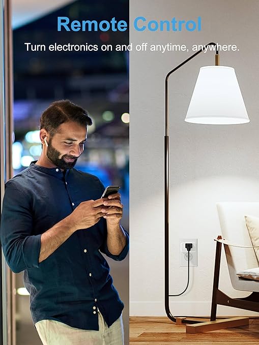 EIGHTREE Zigbee Smart Plug 15A, Energy Monitoring, 𝗭𝗶𝗴𝗯𝗲𝗲 𝗛𝘂𝗯 Required, ETL Certified, Smart Plugs That Compatible with Alexa & Home Assistant & SmartThings, 1 Pack