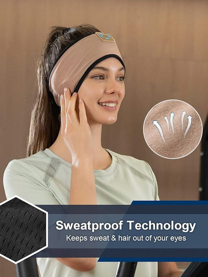 Lullaband Sleep Headphones Bluetooth Headband - Wireless Music Sleeping Mask Earphones for Side Sleepers with HD Stereo Speaker Tech Gadgets Gifts for Travel Workout Sports Meditation Yoga Housework