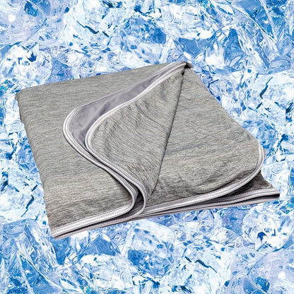 Cooling Blanket for Hot Sleepers - Summer Blanket Thin Lightweight for Bed, Q-Max>0.4, Breathable, Double-Sided, Absorbs Heat to Keep Body Cool from Night Sweats, 60"x90" Twin Size, Grey