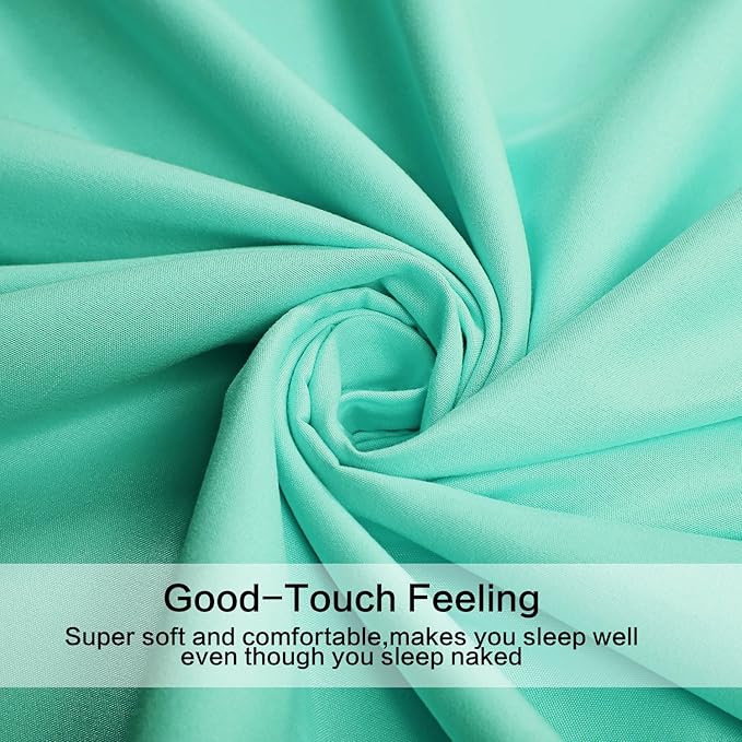 4 Piece Bed Sheet Set (Full,Mint) 1 Flat Sheet,1 Fitted Sheet and 2 Pillow Cases,Brushed Microfiber Luxury Bedding with Deep Pockets