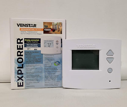 Venstar T3800 Residential Voyager WiFi Ready Thermostat - Works W/Alexa When WiFi Module Installed