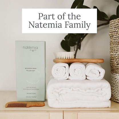 Natemia Muslin Baby Blanket - Ultra Soft, Breathable Baby Blankets for Girls and Boys - Newborn Essentials- Multi-Purpose Stroller Cover, Play Mat, XL Swaddle - Cotton Rayon Blend- 47" x 47"