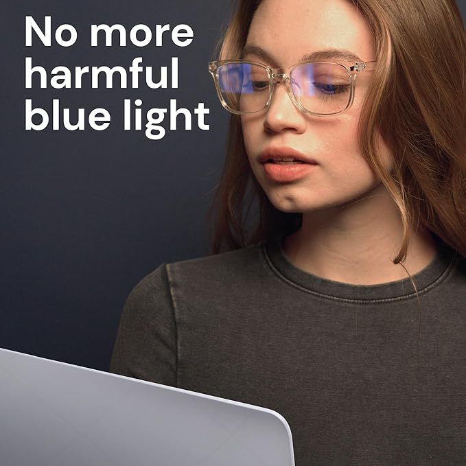 Blue Light Blocking Glasses - Fashion Square Eyeglasses, Anti UV Ray Computer Gaming Glasses Blue Blockers for Women/Men