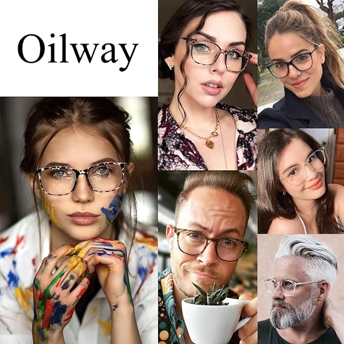 Blue-Light Blocking Glasses Computer Reading/Gaming/TV/Phones Glasses Fashion Anti Eyestrain UV Glasses for Women Men（B2 Douhua + Transparent）