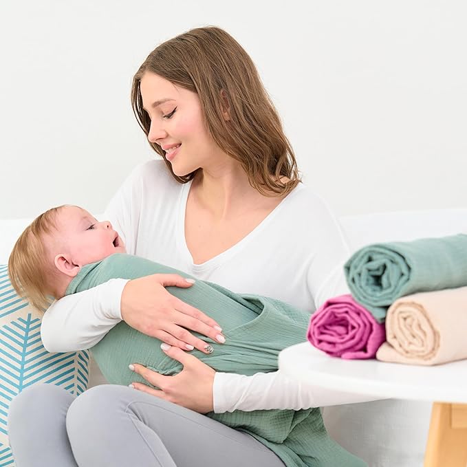 Baby Muslin Swaddle Blanket for Boys and Girls,31” x 35”,3-Pack Breathable and Skin-Friendly,Wrap Soft Silky Cotton Muslin Swaddle Blankets (Rose Pink)