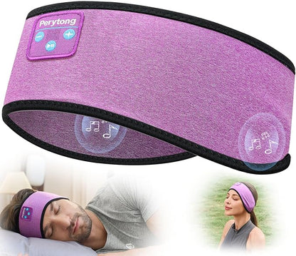 Perytong Sleep Headphones Bluetooth Headband Over On Ear Bluetooth 5.4 Sleeping Earbuds Earphones, Wireless Headphones for Side Sleepers Men Women Sports, Insomnia, Yoga, Air Travel, Meditation