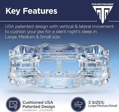 SilentZPro 2.0 - USA Designed & FDA-Cleared Anti Snore Mouthpiece - Fully Adjustable Anti Snore Mouth Guard - Professional Patented Anti Snore Device, Medium
