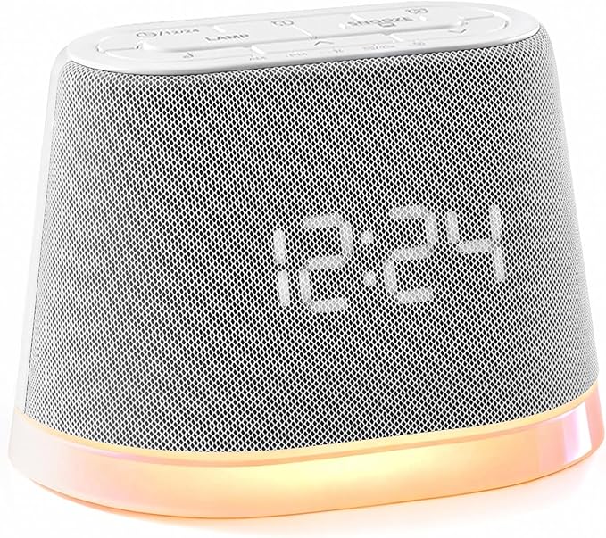 Wake Up Light Sunrise Alarm Clock with White Noise & Night Light, Dimmable Sunrise Lights 10 Soothing Sounds Sleep Aid for Heavy Sleepers, Adults, Women, Ideal Gifts