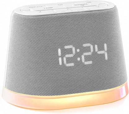 Wake Up Light Sunrise Alarm Clock with White Noise & Night Light, Dimmable Sunrise Lights 10 Soothing Sounds Sleep Aid for Heavy Sleepers, Adults, Women, Ideal Gifts
