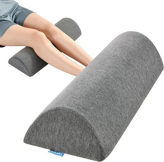 Knee Pillow for Back Sleeping, Memory Foam Leg Pillow for Back Pain, Under Leg Support for Sleeping,Half Moon Bolster Pillow