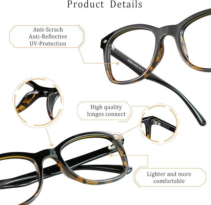 LifeArt Blue Light Blocking Glasses Anti Eyestrain Computer Reading Glasses Gaming GlassesTV Glasses Women and Men Anti Glare