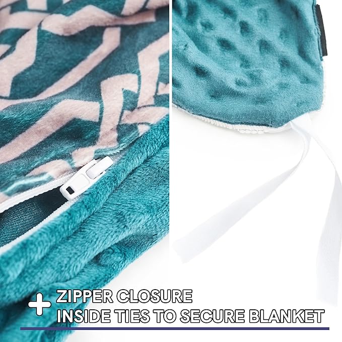 YnM Fuzzy Duvet Cover for Weighted Blankets (Infinite, 48''x72'')
