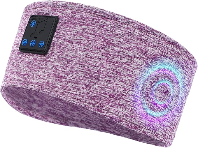 Aurya Sleep Headphones Sports Wireless Bluetooth Headband for Side Sleeper, Bluetooth 5.4, with Ultra-Thin HD Stereo Speaker, Sleeping Headphone for Women Men Running Yoga Workout